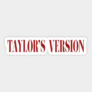 taylors version cherry color Sticker